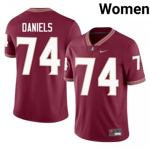 Florida State Jonathan Daniels #74 Garnet Jersey | Fresh Embroidery High School Football Women Apparel 88063407