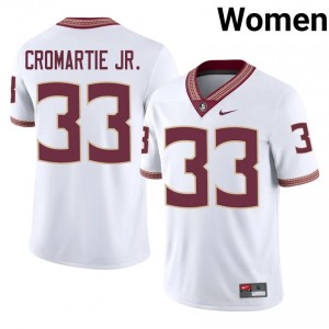 White Antonio Cromartie Jr. #33 Seminoles Jersey | Women University Football Top-Tier Stitched 78561519