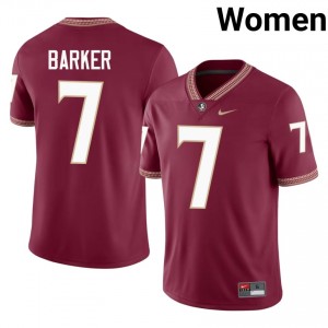 FSU Noles Ashlynd Barker #7 Garnet Jersey | Fresh Embroidery High School Football Women Apparel 70896575
