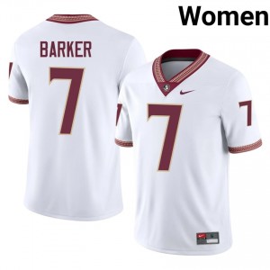 #7 Ashlynd Barker FSU Seminoles White Jersey | Officially Licensed Stitched Women University Football Gear 69044060
