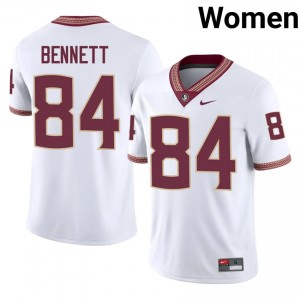 Brandon Bennett #84 Florida State Seminoles Jersey | Elite Thread White University Football Women Stitched 92106955