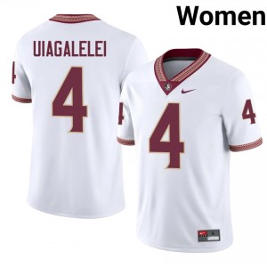 DJ Uiagalelei #4 Seminoles Jersey | Alumni White Player Football Women Stitched 95097644