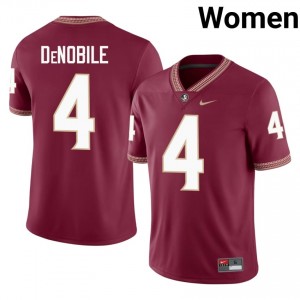 Florida State Dean DeNobile #4 Garnet Jersey | Elite Embroidery Player Football Women Apparel 80400713