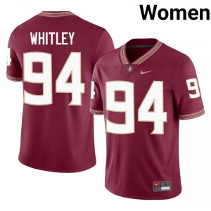 Garnet Franklin Whitley #94 Seminoles Jersey | Women College Football Pro-Grade Embroidery 34164653