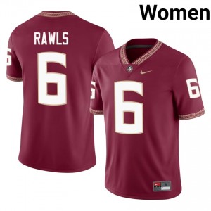 Garnet Ja'Bril Rawls #6 FSU Seminoles Jersey | Women College Football Pro-Grade Embroidery 18361801