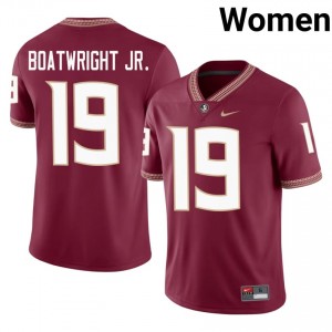 Garnet Jarvis Boatwright Jr. #19 FSU Seminoles Jersey | Women University Football Top-Tier Embroidery 58045810