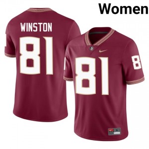 FSU Noles Jonah Winston #81 Garnet Jersey | Exclusive Embroidery College Football Women Apparel 22438631