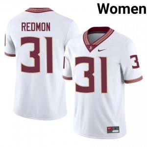 FSU Noles Karon Maycock #31 White Jersey | Premium Stitched NCAA Football Women Apparel 94846344