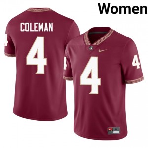 Florida State Keon Coleman #4 Garnet Jersey | Fresh Embroidery High School Football Women Apparel 16013214
