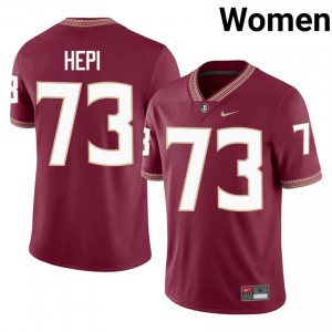 Florida State Nikau Hepi #73 Garnet Jersey | Durable Embroidery University Football Women Apparel 10758775
