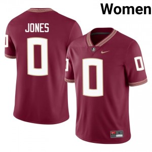 Quindarrius Jones #0 Seminoles Jersey | Alumni Garnet Player Football Women Embroidery 31267824