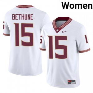 #15 Tatum Bethune FSU Seminoles White Jersey | Iconic Stitched Women College Football Gear 30568993