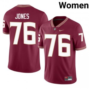 Walter Jones #76 Florida State Seminoles Jersey | Moisture Wicking Garnet High School Football Women Embroidery 28651240