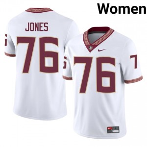 Florida State Walter Jones #76 White Jersey | Durable Stitched University Football Women Apparel 13468969
