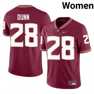 Garnet Warrick Dunn #28 Seminoles Jersey | Women Player Football Classic Embroidery 72097481