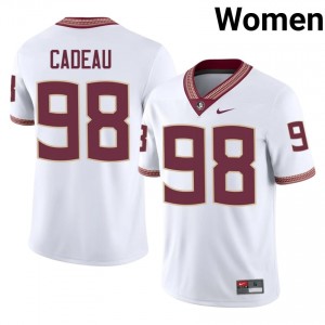 Florida State Wihtlley Cadeau #98 White Jersey | Exclusive Stitched College Football Women Apparel 49830312