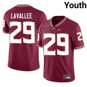Garnet Caleb LaVallee #29 Seminoles Jersey | Youth University Football Top-Tier Embroidery 70615313