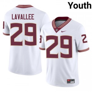 Caleb LaVallee #29 Florida State Seminoles Jersey | Gameday White College Football Youth Stitched 21211336