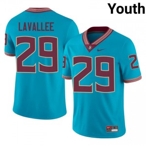 Florida State Caleb LaVallee #29 Turquoise Jersey | Premium Swen NCAA Football Youth Apparel 96046272
