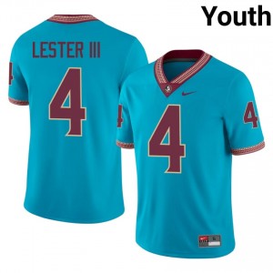 Florida State Charles Lester III #4 Turquoise Jersey | Elite Swen Player Football Youth Apparel 28767556