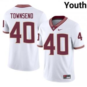 White Darin Townsend #40 FSU Seminoles Jersey | Youth Player Football Classic Stitched 24806408