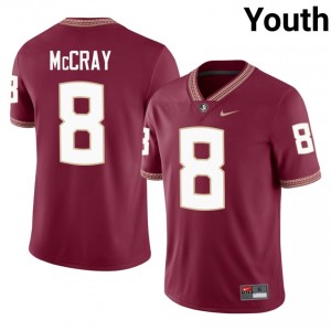 Florida State Deante McCray #8 Garnet Jersey | Fresh Embroidery High School Football Youth Apparel 88816465