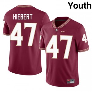 FSU Noles Donny Hiebert #47 Garnet Jersey | Fresh Embroidery High School Football Youth Apparel 83383911
