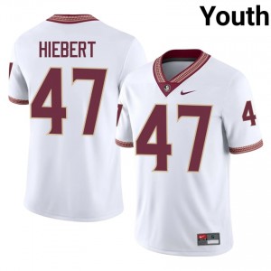 #47 Donny Hiebert FSU Seminoles White Jersey | Officially Licensed Stitched Youth University Football Gear 79678226