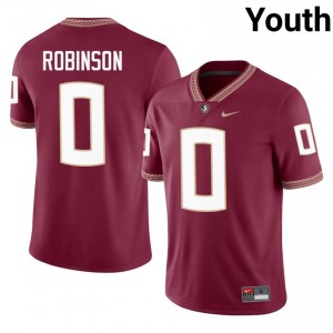 #0 Duce Robinson FSU Seminoles Garnet Jersey | Pro Cut Embroidery Youth NCAA Football Gear 15326877