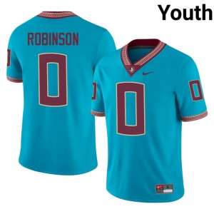 Duce Robinson #0 Florida State Seminoles Jersey | Moisture Wicking Turquoise High School Football Youth Stitch 58239913
