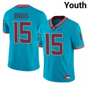 Jayvan Boggs #15 Florida State Seminoles Jersey | Gameday Turquoise College Football Youth Stitch 83337587