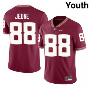 #88 Keenen Jeune FSU Garnet Jersey | Iconic Embroidery Youth College Football Gear 75627926