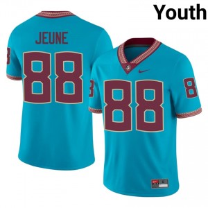 Keenen Jeune #88 Seminoles Jersey | Alumni Turquoise Player Football Youth Stitch 16917964