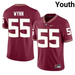 #55 Kevin Wynn FSU Garnet Jersey | Licensed Embroidery Youth High School Football Gear 24218624