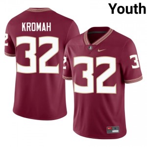 Ousmane Kromah #32 Florida State Seminoles Jersey | Moisture Wicking Garnet High School Football Youth Embroidery 49554598