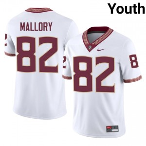Teriq Mallory #82 Florida State Seminoles Jersey | Elite Thread White University Football Youth Stitched 26490398