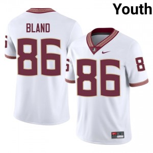 #86 Tony Bland FSU White Jersey | Authentic Stitched Youth Player Football Gear 81692694