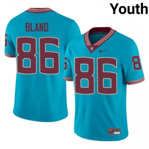 Turquoise Tony Bland #86 FSU Seminoles Jersey | Youth High School Football Limited Swen 78141389