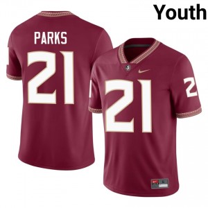 #21 Zay Parks FSU Garnet Jersey | Officially Licensed Embroidery Youth University Football Gear 54302349