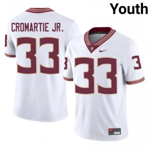 #33 Antonio Cromartie Jr. FSU White Jersey | Authentic Stitched Youth Player Football Gear 19982063