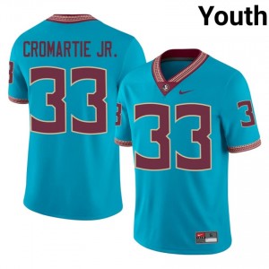 Turquoise Antonio Cromartie Jr. #33 FSU Seminoles Jersey | Youth High School Football Limited Swen 10355990