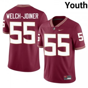 Bradyn Welch-Joiner #55 Seminoles Jersey | Gameday Garnet College Football Youth Embroidery 55568133