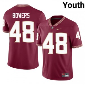 Florida State Caleb Bowers #48 Garnet Jersey | Fresh Embroidery High School Football Youth Apparel 84191319