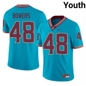 Turquoise Caleb Bowers #48 FSU Seminoles Jersey | Youth College Football Pro-Grade Swen 97469693
