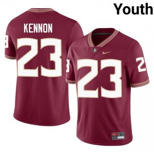 #23 Chuck Kennon FSU Garnet Jersey | Licensed Embroidery Youth High School Football Gear 81723516