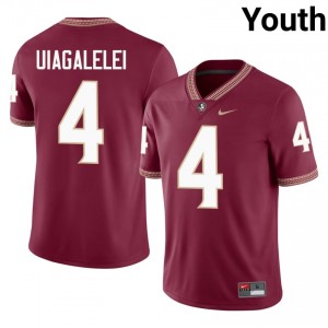 #4 DJ Uiagalelei FSU Seminoles Garnet Jersey | Officially Licensed Embroidery Youth University Football Gear 25424560