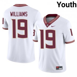 Darryon Williams #19 Florida State Seminoles Jersey | Alumni White Player Football Youth Stitched 76945223