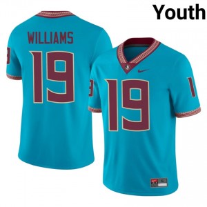 Florida State Darryon Williams #19 Turquoise Jersey | Fresh Swen High School Football Youth Apparel 58361528