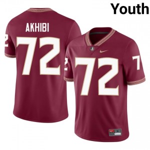 Garnet Donald Akhibi #72 FSU Seminoles Jersey | Youth High School Football Limited Embroidery 37466301