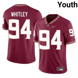 #94 Franklin Whitley FSU Garnet Jersey | Licensed Embroidery Youth High School Football Gear 23371691